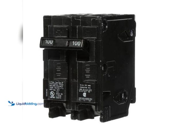 Lot 49-5546751 - Siemens 100-Space Amp Double-Pole Type QP Circuit Breaker Model # Q2100P new