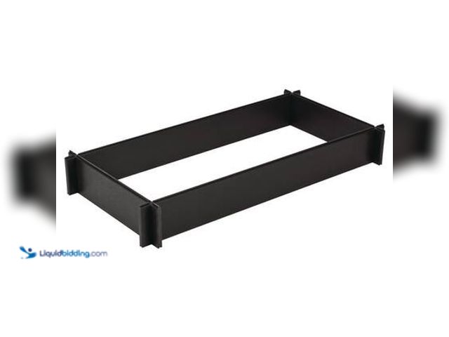 Lot 49-3563900 - Vigoro Black Resin Stackable Rectangular Raised Garden Bed (48 in. L x 24 in. W x 6 in. H). Model # ...