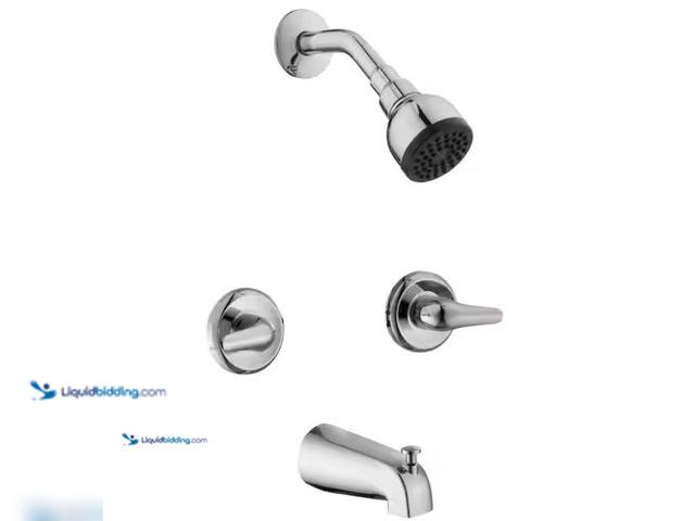 Lot 49-5575060 - Glacier Bay Aragon Double Handle 1-Spray Tub and Shower Faucet 1.8 GPM in Chrome (Valve Included), M...