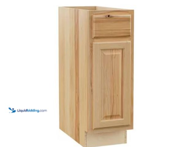 Lot 49-1627257 - Hampton Bay Hampton 12 in. W x 24 in. D x 34.5 in. H Assembled Base Kitchen Cabinet in Natural Hicko...