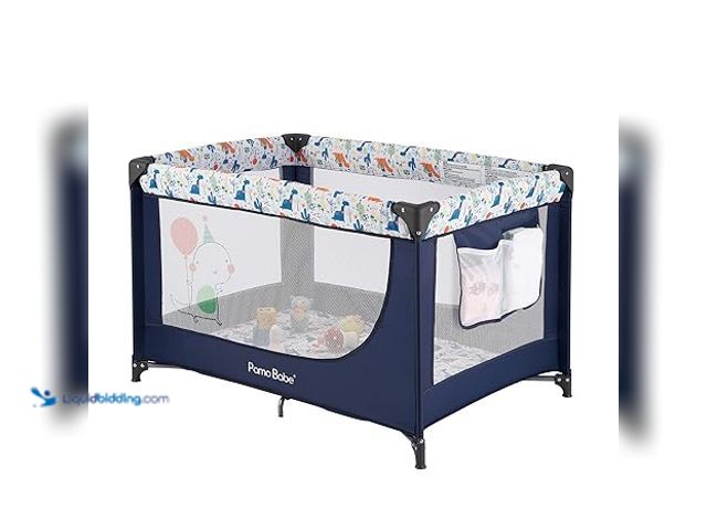 Lot 49-1518350 - Pamo Babe Travel Foldable Portable Bassinet Baby Infant Comfortable Play Yard Crib Cot with Soft Mat...