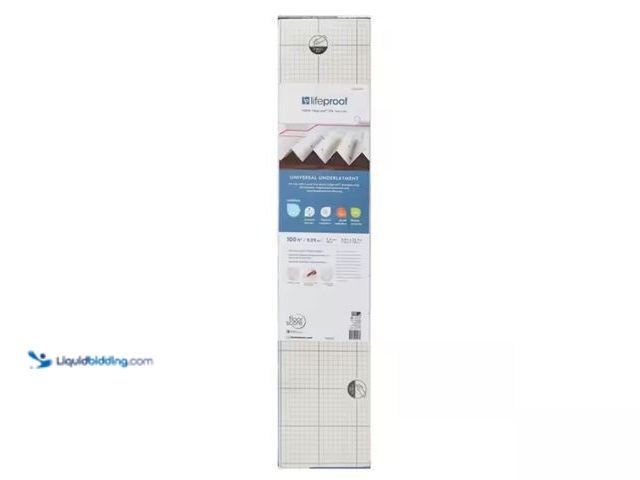 Lot 49-1550518 - (2-Pack) Lifeproof 100 sq.ft. Roll 46.8 in. W x 25.7 ft. L x 1.5 mm T Underlayment for Laminate, Eng...