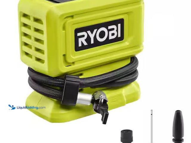 Lot 49-5460406 - RYOBI
ONE+ 18V Cordless High Pressure Inflator (Tool Only) Internet # 327406129
Model # PCL001B
S...