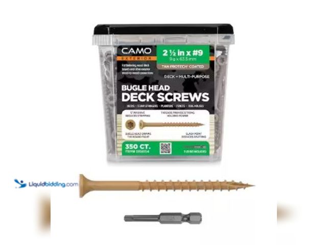 Lot 49-2022927 - Lot of (2) CAMO 2-1/2 in. #9 Tan Star Drive Exterior Bugle Head Wood Deck Screws (350-Count), Model ...