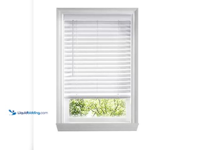 Lot 49-3432501 - Lot of (2) Home Decorators Collection White Cordless Faux Wood Blinds for Windows with 2 in. Slats -...
