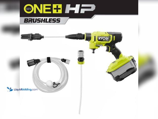 Lot 49-5552672 - RYOBI
ONE+ HP 18V Brushless EZClean 600 PSI 0.7 GPM Cordless Cold Water Power Cleaner (Tool Only). ...