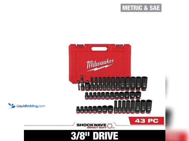 LiquidBidding - Lot 49-5494236 - Milwaukee SHOCKWAVE 3/8 in. Drive SAE ...