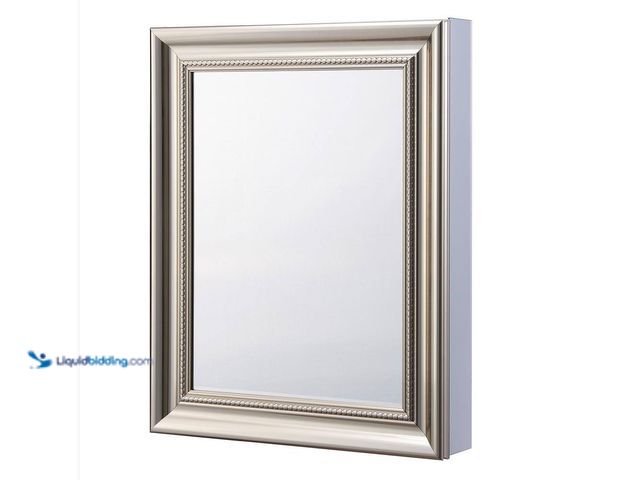 Lot 49-5453356 - Glacier Bay 24 in. W x 30 in. H Rectangular Medicine Cabinet with Mirror. [Model # SP4450] Unused