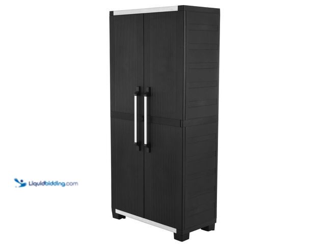 Lot 49-5414431 - Premium One 35 in. W x 71.7 in. H. x 18.5 in. D 5-Shelf Resin Freestanding Cabinet in Black Model # ...
