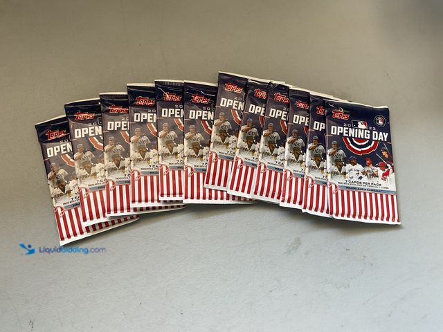 Lot 49-5341532 - LOT OF 12 2022 TOPS OPENING DAY COLLECTIBLE CARD PACKS ALL SEALED.