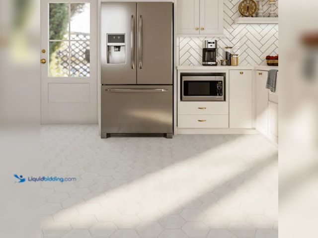 Lot 49-1567667 - Approx. 28 sq. ft. of Satori Nouveau Crema 7-in x 8-in Matte Porcelain Hexagon Floor and Wall Tile (...