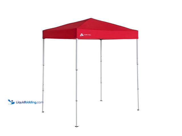 Lot 49-1622977 - Ozark Trail 4' x 6' Brilliant Red Instant Pop-up Outdoor Canopy Shelter, Model # 5464760576, Slightl...