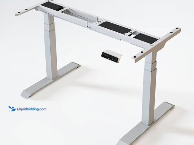 Lot 49-3480419 - FlexiSpot Pro Plus Standing Desk, 22.8" - 48.4", Grey, Model # E7S, Unused, Frame only,  Ref#BULK112...