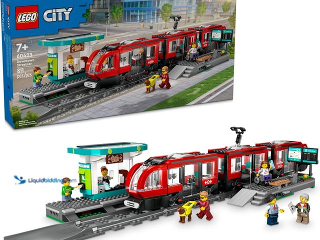 Lot 49-5445307 - LEGO City Downtown Streetcar and Station Train Set - Kids Toy Train Building Set for Pretend Play & ...