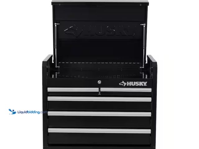 Lot 49-1575773 - Husky Tool Storage 26 in. W x 16 in. D 5-Drawer Gloss Black Top Tool Chest, Model # H26CH5BLK, Unuse...