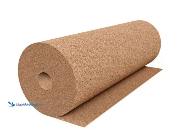 Lot 49-1518910 - QEP 200 sq. ft. 4 ft. Wide x 50 ft. Long x 6mm Thick Natural Cork Sound Dampening Underlayment Roll ...