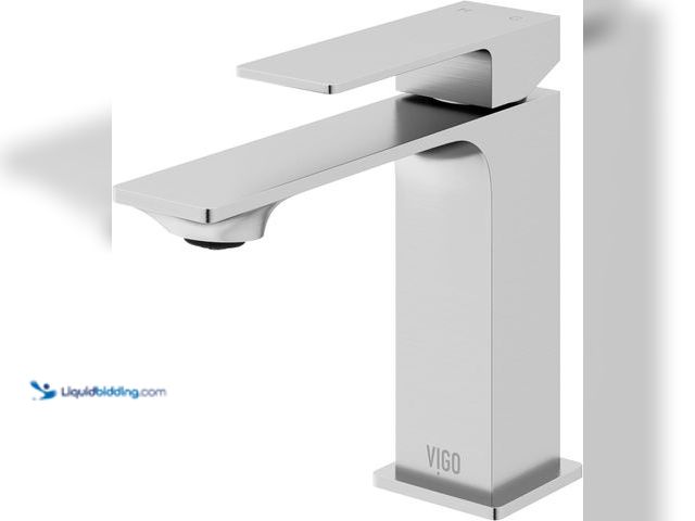 Lot 49-3536936 - VIGO Dunn 6'' H Single Handle Single-Hole Bathroom Faucet in Brushed Nickel-Model #VG01054BN. Unused...