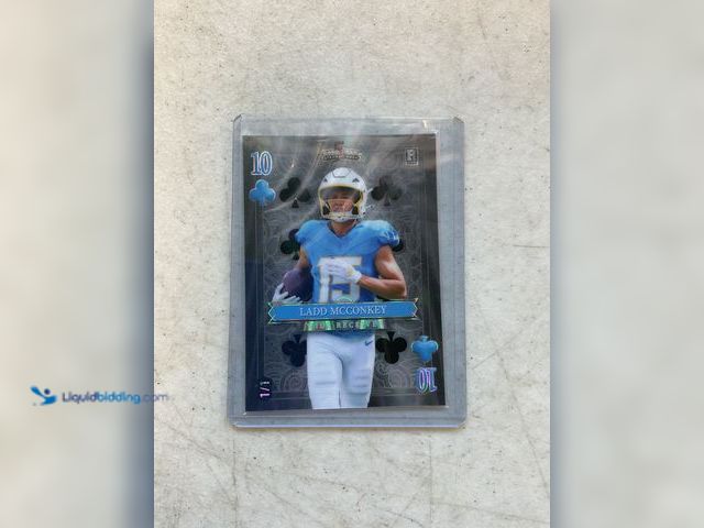 Lot 49-1977854 - Other 2024 WILD CARD 5 CARD DRAW LADD MCCONKEY ROOKIE FOOTBALL CARD 1/1 #COINS0723