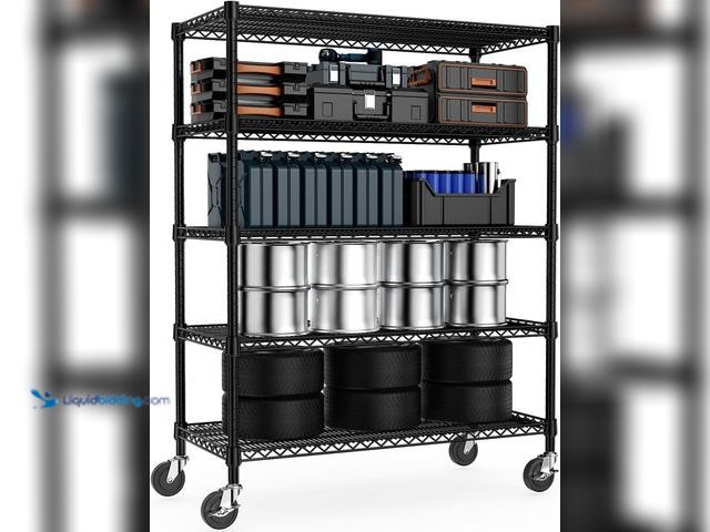 Lot 49-5483842 - Garage Shelving 5 Tier Industrial Metal Shelving Units for Commercial, Basement, Pantry, Warehouse, ...