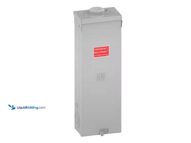 Lot 49-1630764 - Square D QO 200 Amp 2-Pole Outdoor Circuit Breaker Enclosure with QDL22200 PowerPact Q-Frame Breaker...