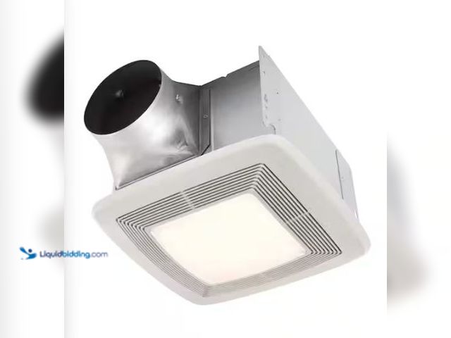Lot 49-5546122 - QT Series Quiet 130 CFM Ceiling Bathroom Exhaust Fan with Light and Night Light, 1.5 Sones Energy St...