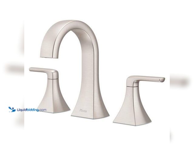 Lot 49-3616624 - Pfister Bruxie 8 in. Adjustable Widespread Double Handle Bathroom Faucet with Drain Kit Included - N...