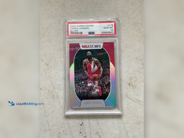 Lot 49-1830454 - COLLECTIBLE WOW GRADED CARD! 2020 PANINI NBA HOOPS JAMES HARDEN SILVER /199 PSA 10 GEM MINT AMAZING ...