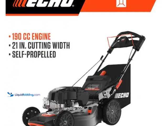 Lot 49-1627630 - ECHO 21 in. 190 cc Briggs and Stratton Gas 3-in-1 Dual Blade RWD Self-Propelled Lawn Mower with Sing...