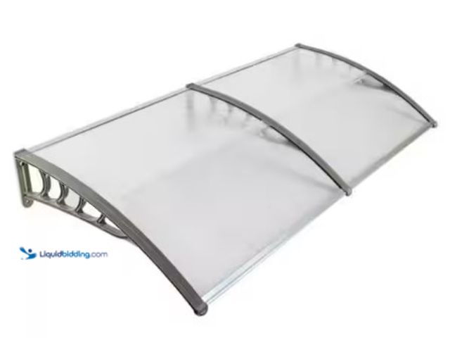 Lot 49-3631112 - Sunocity 80 in. x 40 in. Outdoor Front Door Window Awning Patio Canopy Rain Cover UV Protected Eaves...