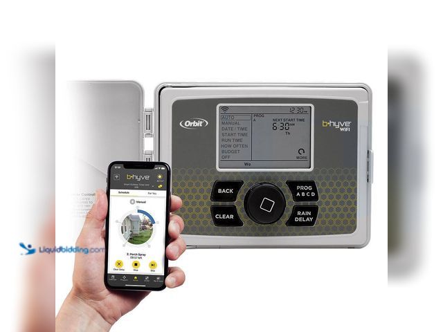 Lot 49-3566135 - Orbit
B-hyve 6-Zone Indoor/Outdoor Smart Sprinkler Controller, Works with Amazon Alexa. Model # 579...