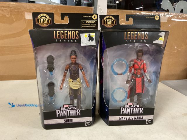 Lot 49-1505622 - COLLECTIBLE LOT OF 2 MARVEL LEGENDS SERIES BLACK PANTHER SHURI AND MARVEL’S NAKIA IN ORIGINAL PACKAG...
