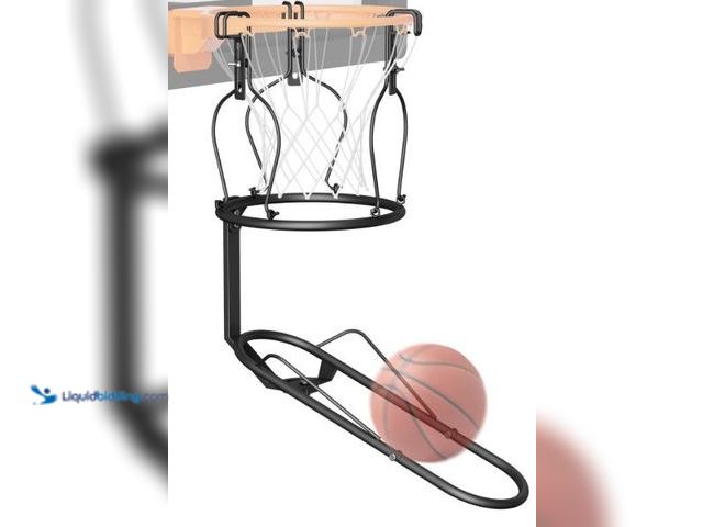 Lot 49-5436441 - Mocomax Basketball Return Attachment, 180° Rotatable Basketball Rebounder with 3 Stable Large Hooks ...