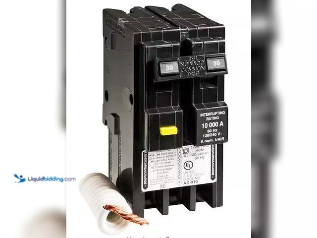Lot 49-5478397 - Square D
Homeline 30 Amp 2-Pole GFCI Circuit Breaker Internet # 204355352
Model # HOM230GFIC
Stor...