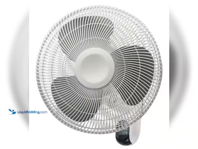 Lot 49-2005660 - Hampton Bay 16 in. Indoor Wall Mount Fan with Remote, Model # WF-16AR, Used, Powers on, Scuffs & scr...