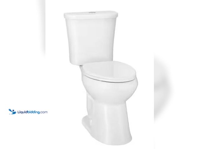 Lot 49-1514928 - Glacier Bay Power Flush 12 in. Rough in 2-Piece 0.95 GPF/1.28 GPF Dual Flush Elongated Toilet in Whi...