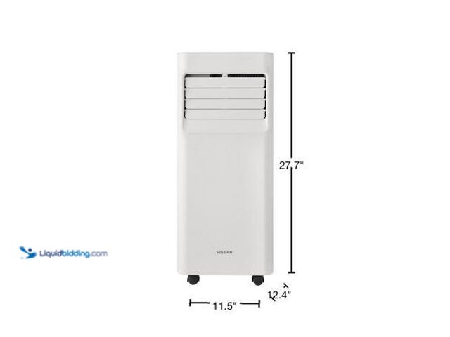 Lot 49-5554115 - Vissani 6,000 (DOE) BTU 115-Volt Portable Air Conditioner Cools 250 sq. ft. with Remote in White, Po...