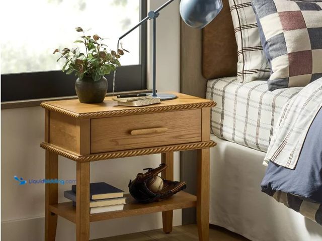 Lot 49-5560125 - Azorella Nightstand Oak Brown - Threshold™ designed with Studio McGee. UPC: 196761459277. New