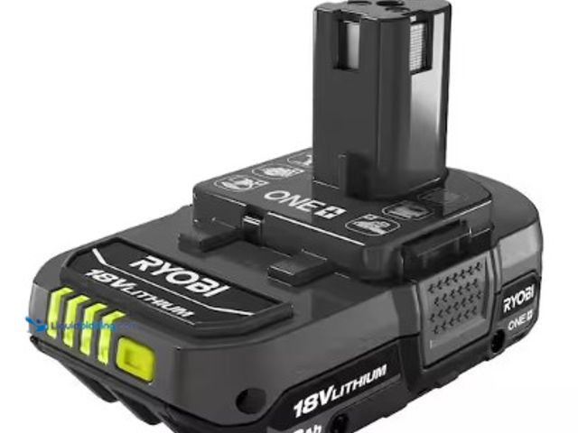Lot 49-2022337 - RYOBI ONE+ 18V 2.0 Ah Lithium-Ion Battery, Model # PBP006, Slightly used, Scuffs & scratches, Powers...