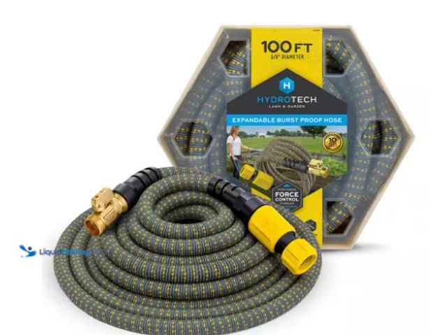 Lot 49-1516939 - Hydrotech 5/8 in. Dia x 100 ft. Expandable Garden Water Hose, Model # 8991, unused  Ref#HD-PA0717