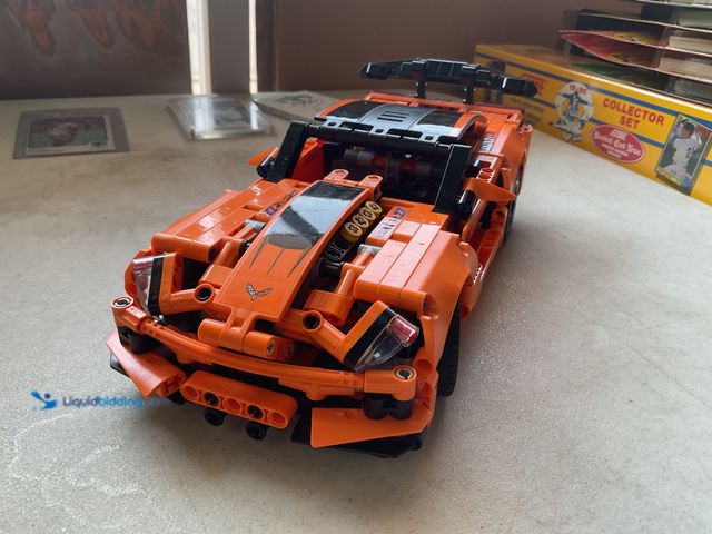 Lot 49-5467725 - Other NICE PRE-BUILT LEGO TECHNIC ORANGE CHEVROLET CORVETTE ZR1 RETIRED NO BOX NO MANUAL AS IS