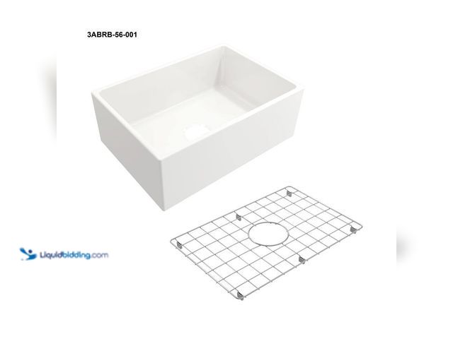 Lot 49-3525278 - Glacier Bay
27 in. Farmhouse/Apron-Front Single Bowl White Fireclay Kitchen Sink with Bottom Grid (...