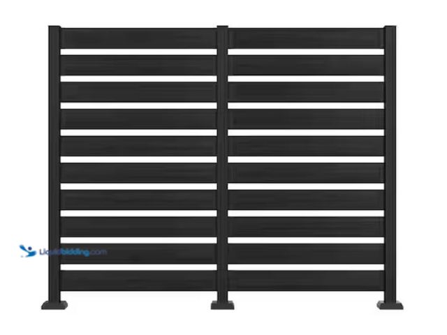 Lot 49-2006683 - VEIKOUS 5 ft. H x 6.5 ft. W (2-Panel) Outdoor Flat Cedar Wood Fence Privacy Panel w/Metal Stakes for...
