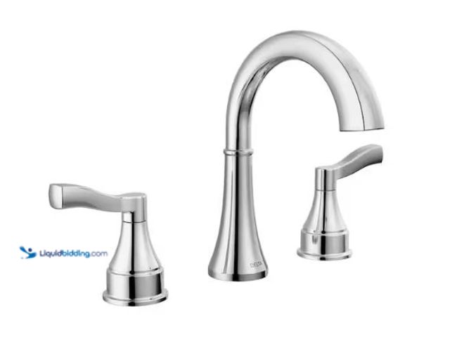 Lot 49-1630622 - Delta Faryn 8 in. Widespread Double-Handle Bathroom Faucet in Polished Chrome Model # 35822LF, New, ...