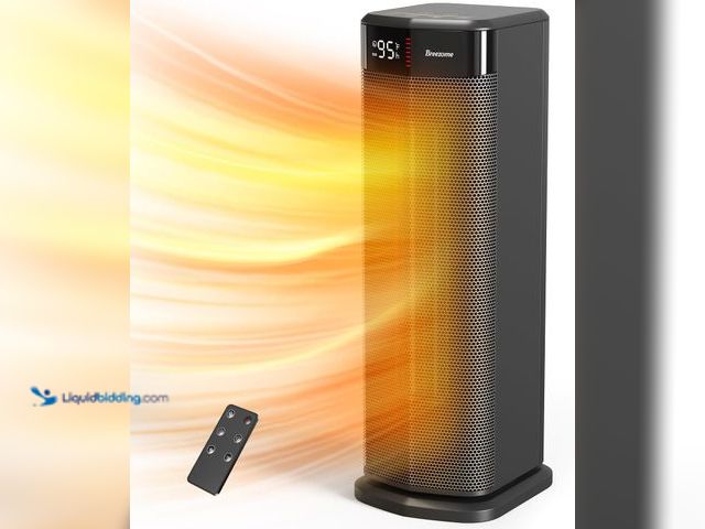 Lot 49-5489206 - BREEZOME Space Heater MG26QN for Indoor Use, 1500W Fast Heating Electric Heater with Thermostat, 90°...