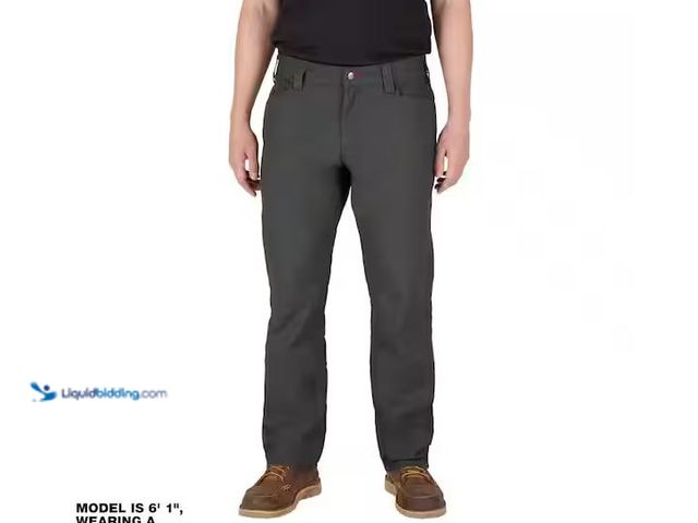 Lot 49-1576479 - Milwaukee Men's 36 in. x 32 in. Gray Cotton/Polyester Work Pants with 7 Pockets Model # M650G-3632, ...