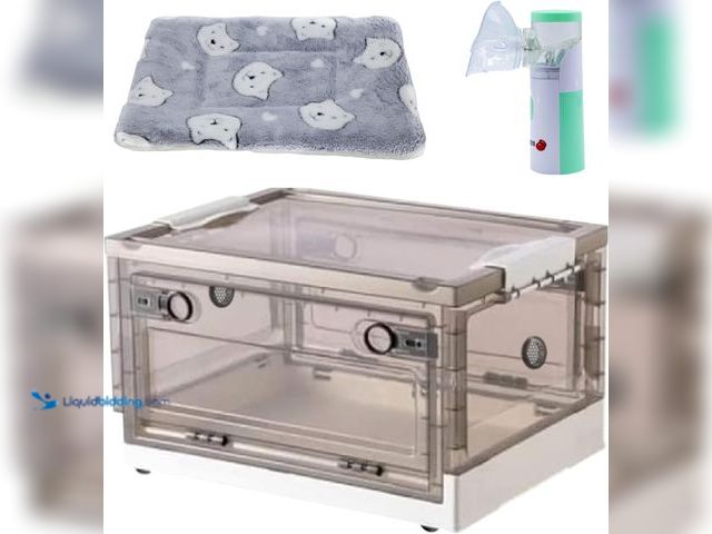 Lot 49-5437896 - TML Newborn Puppy Kitten Incubator, Dog Cat Pet Atomization Oxygen ICU Box, Pet Nncubator with Nebul...
