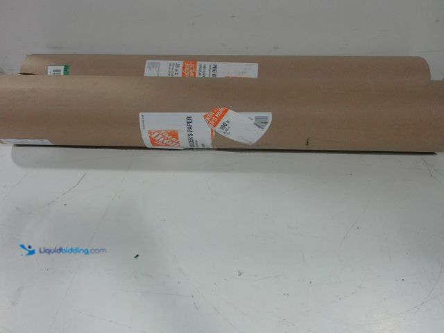Lot 49-2026270 - Lot of (2). The Home Depot 3 ft. x 100 ft. Heavy Kraft Builder's Paper Drop Cloth, Model # 36X100HKB...