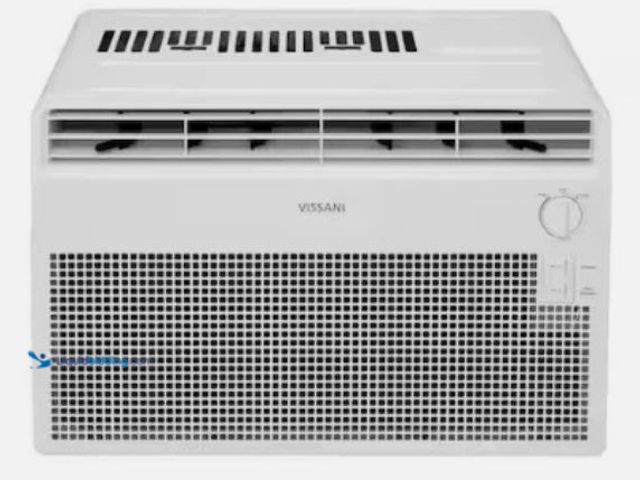 Lot 49-5551574 - Vissani Window Air Conditioner 150 Sq. Ft. Room 5000 BTU, Unused with attachments, works