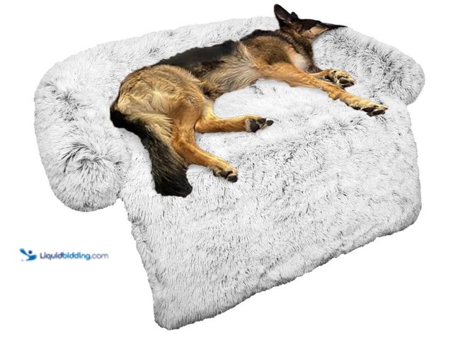 Lot 49-1571247 - Calming Dog Bed Fluffy Plush Dog Mat for Furniture Protector with Removable Washable Cover for Large...
