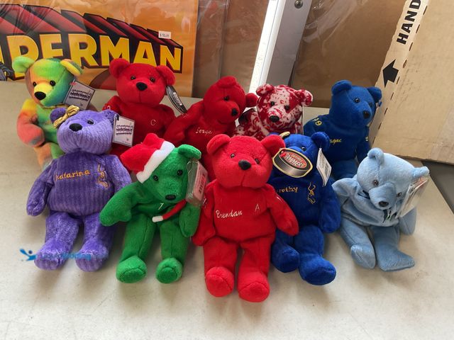 Lot 49-1830531 - COLLECTIBLE LOT OF 10 SALVINO’S BAMMERS AND BAM BEANOS NEW WITH TAGS COLLECTIBLE SPORT BEARS GREAT V...